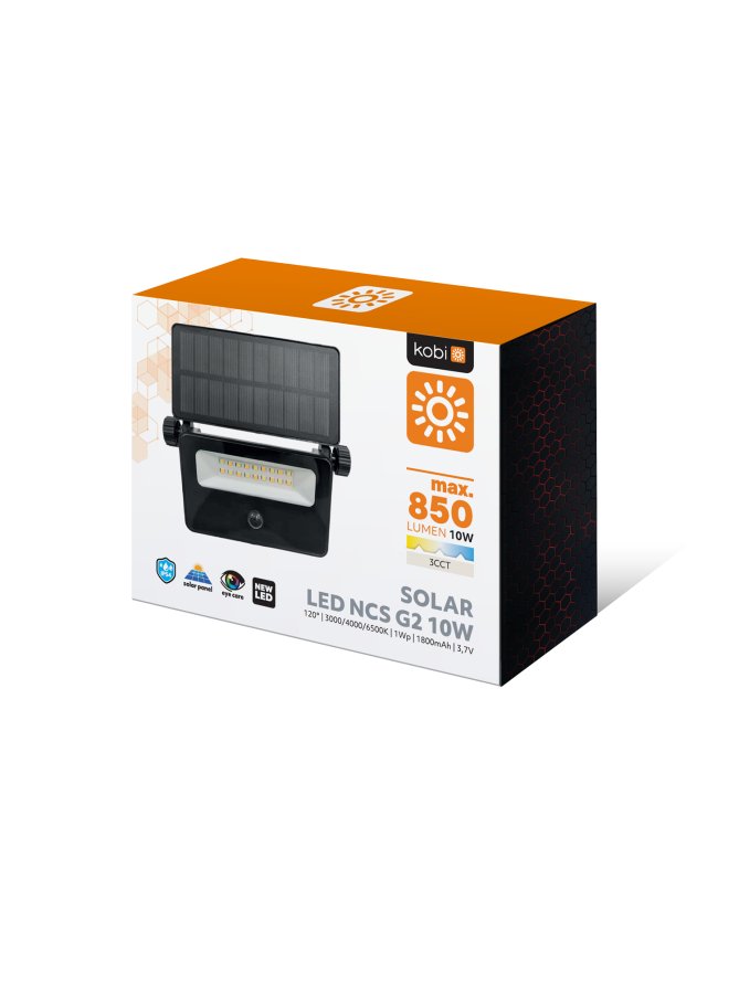 Naświetlacz solar LED NCS G2 10W 3CCT IP54 Kobi