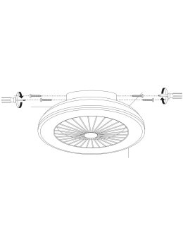 Plafon lampa LED z wentylatorem wiatrakiem i pilotem 341310 - LEDco.pl