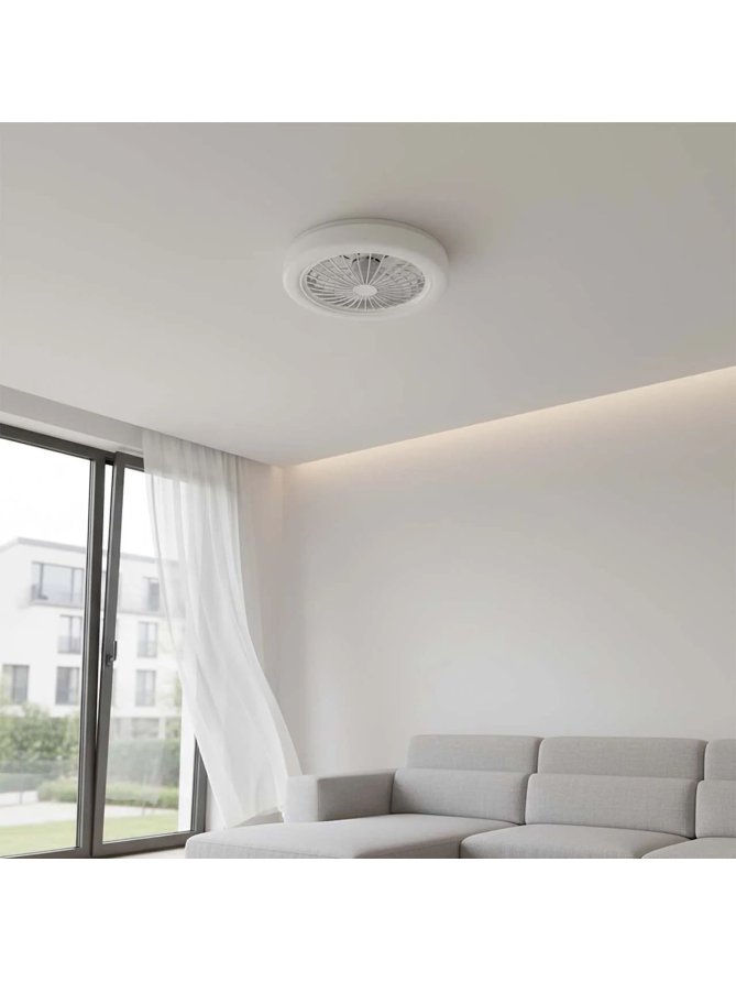 Plafon lampa LED z wentylatorem wiatrakiem i pilotem 341310 - LEDco.pl
