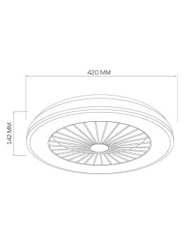 Plafon lampa LED z wentylatorem wiatrakiem i pilotem 341310 - LEDco.pl