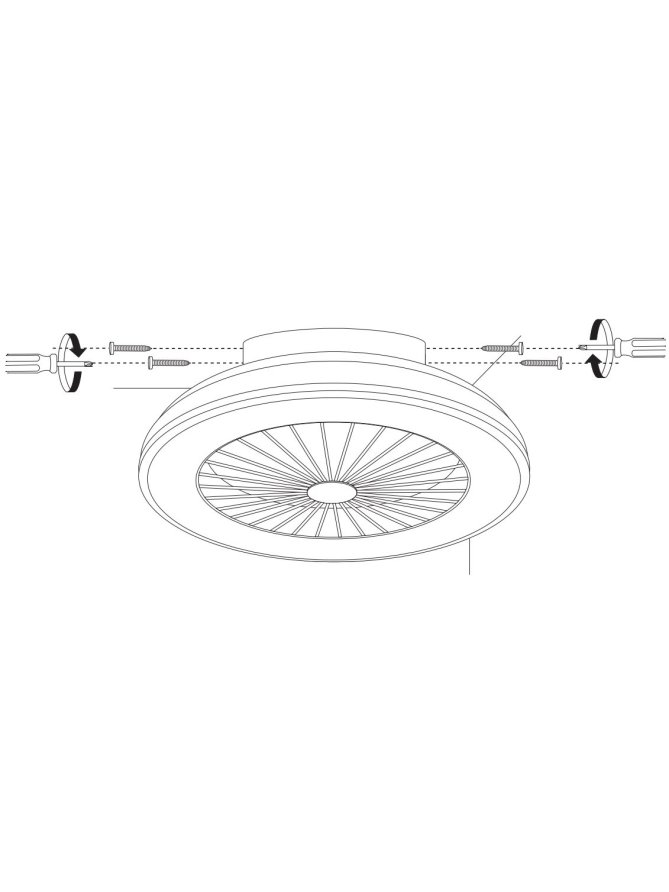Plafon lampa LED z wentylatorem wiatrakiem i pilotem 341303 - LEDco.pl