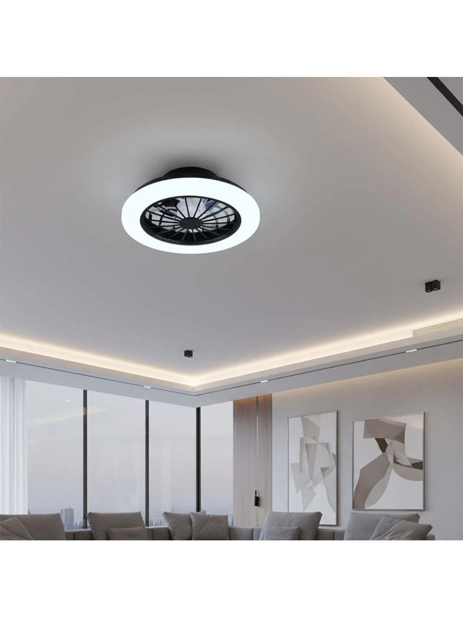 Plafon lampa LED z wentylatorem wiatrakiem i pilotem 341303 - LEDco.pl