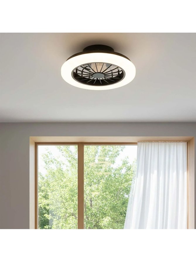 Plafon lampa LED z wentylatorem wiatrakiem i pilotem 341303 - LEDco.pl