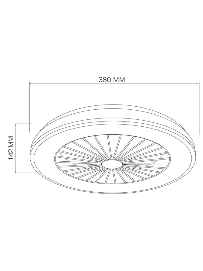 Plafon lampa LED z wentylatorem wiatrakiem i pilotem 341303 - LEDco.pl