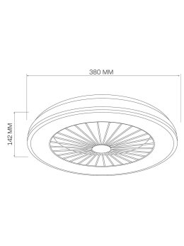 Plafon lampa LED z wentylatorem wiatrakiem i pilotem 341303 - LEDco.pl