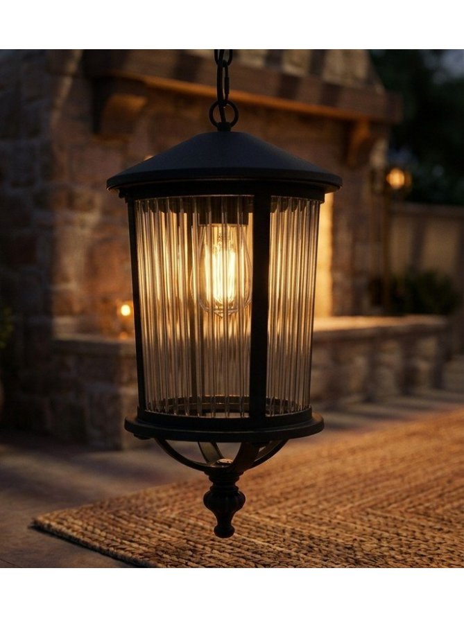 Lampa wisząca na taras MIAMI retro lampa ogrodowa wisząca na pergolę