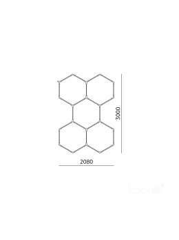 Oprawa sufitowa LED HEXLINE 208x300cm 6500K Kobi
