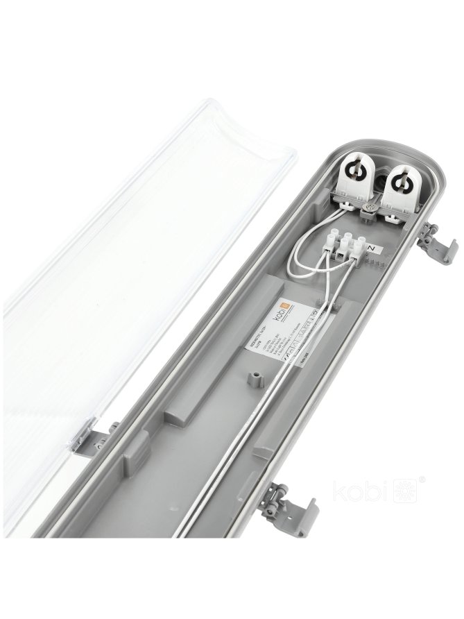 Zestaw HERMETIC G2 2x60 + 2x LED T8 9W 4000K IP65 Kobi