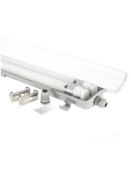Zestaw HERMETIC G2 2x60 + 2x LED T8 9W 4000K IP65 Kobi