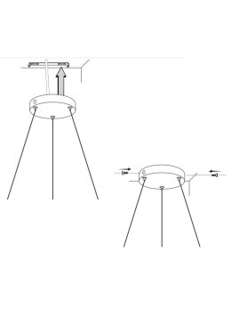 Elegancki żyrandol nad stół ring - LEDco.pl