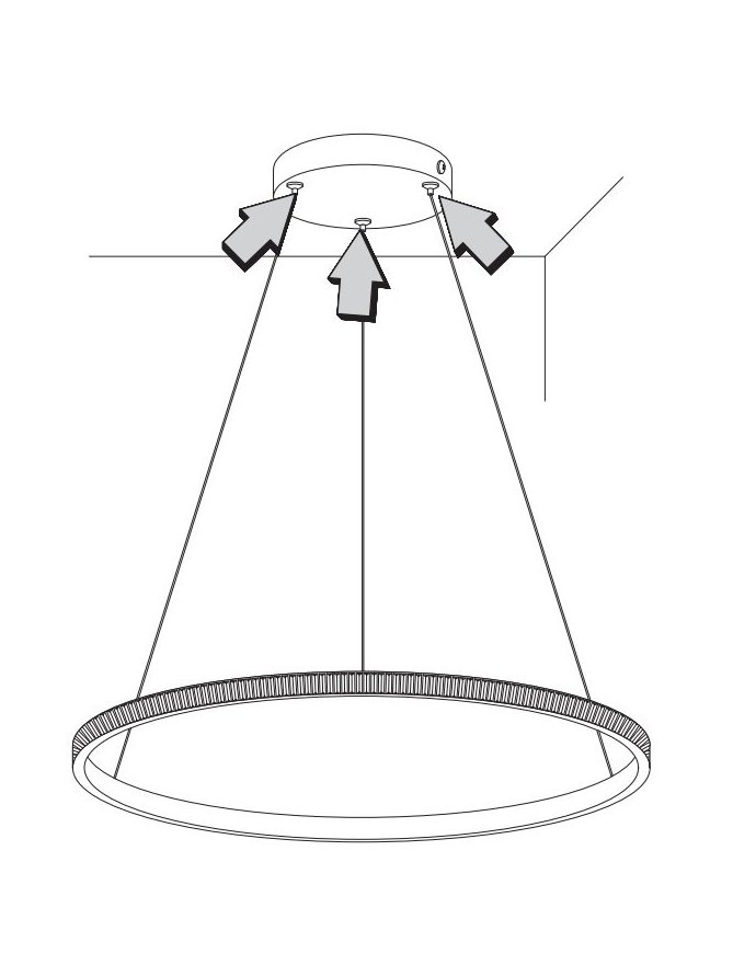 Elegancki żyrandol nad stół ring - LEDco.pl