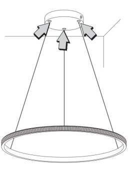 Elegancki żyrandol nad stół ring - LEDco.pl