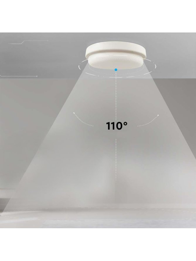 Oprawa sufitowa plafoniera V-TAC 18W LED okrągły 195x38mm IP54 VT-8096 4000K 1820lm