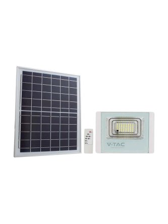 Naświetlacz LED solarny V-TAC 40W biały IP65 pilot timer VT-200W 6400K 3100lm