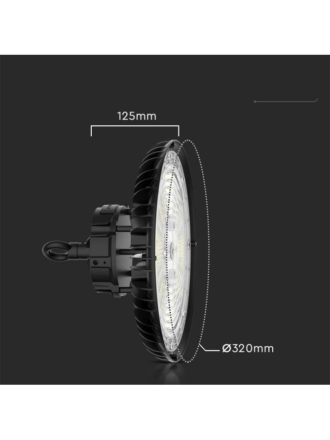 Oprawa V-TAC LED high bay LIFUD driver 0-10V 160Lm/W 120W/150W/200W VT-90202 3000K+4000K+5000K 32000lm 5 lat gwarancji