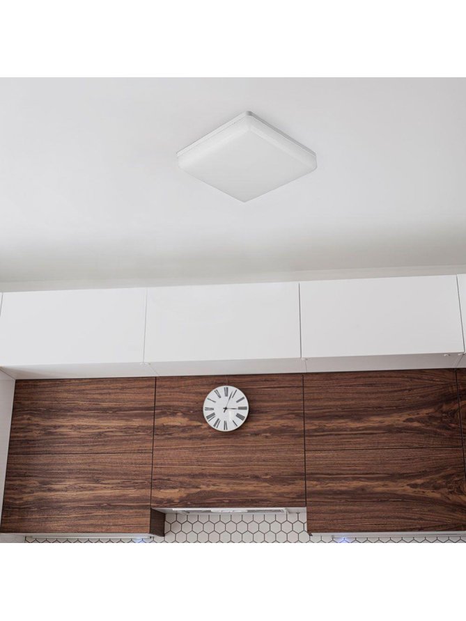 Oprawa sufitowa plafoniera kwadratowa V-TAC 15W LED SAMSUNG CHIP IP44 100Lm/W VT-8033SQ 6400K 1500lm 3 lata gwarancji