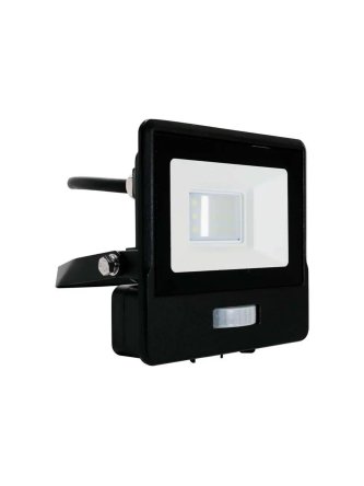 Naświetlacz LED V-TAC 10W SAMSUNG CHIP czujnik ruchu czarny przewód 1M VT-118S-1 6400K 735lm 5 lat gwarancji