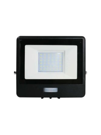 Naświetlacz LED V-TAC 30W SAMSUNG CHIP czujnik ruchu czarny przewód 1M VT-138S-1 6400K 2340lm 5 lat gwarancji 2