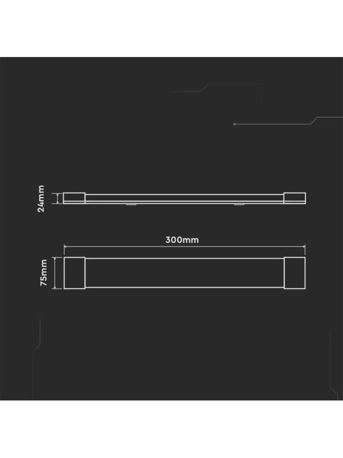 Oprawa V-TAC 10W LED belka liniowa natynkowa SAMSUNG CHIP 30cm VT-8-10 3000K 1000lm 5 lat gwarancji