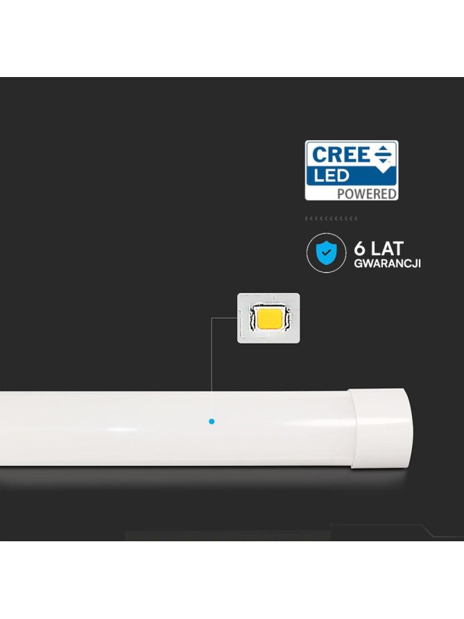 Oprawa V-TAC 20W LED belka liniowa natynkowa CREE CHIP 60cm 100Lm/W VT-8-20 3000K 2050lm 6 Lat gwarancji