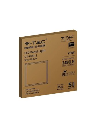 Panel LED V-TAC 29W 60x60 SAMSUNG CHIP 120Lm/W VT-629-1 4000K 3480lm 5 lat gwarancji 2