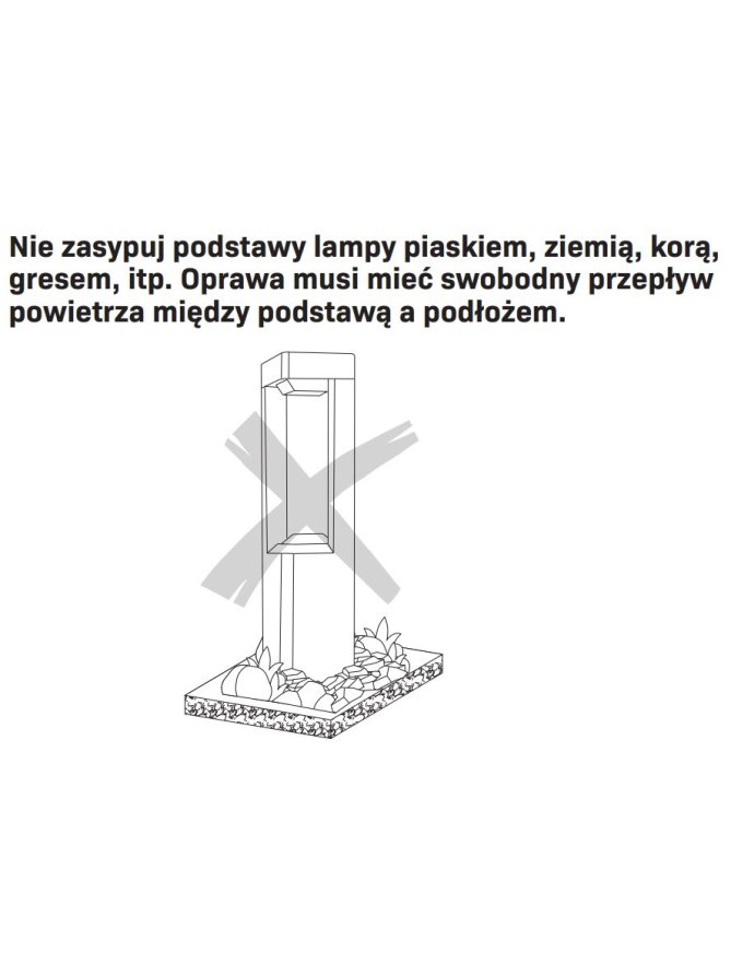 Lampa ogrodowa stojąca słupek nowoczesny z prześwitem - LEDco.pl