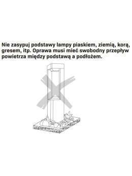 Lampa ogrodowa stojąca słupek nowoczesny z prześwitem - LEDco.pl