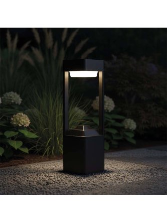Lampa ogrodowa stojąca słupek nowoczesny z prześwitem - LEDco.pl 2