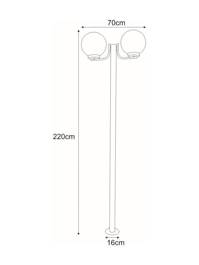 Lampa ogrodowa stojąca K-LP270-2200 z serii ANA