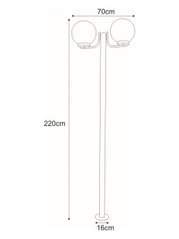 Lampa ogrodowa stojąca K-LP270-2200 z serii ANA