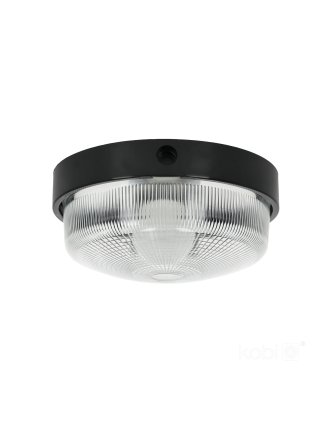 Plafon RUTO 1xE27 czarny szkło Kobi