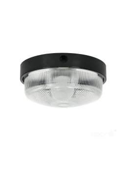 Plafon RUTO 1xE27 czarny szkło Kobi