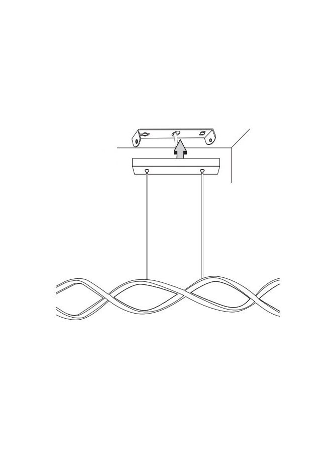 Lampa wisząca symbol nieskończoności owalna designerska - LEDco.pl