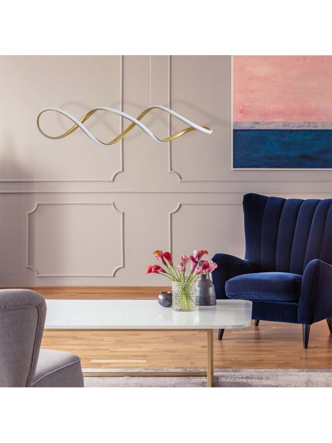 Lampa wisząca symbol nieskończoności owalna designerska - LEDco.pl