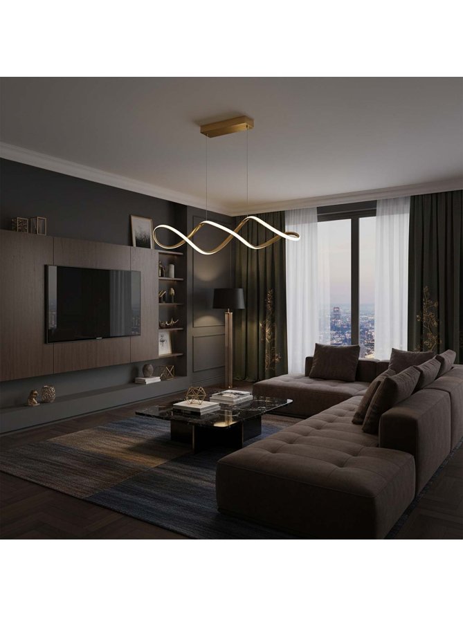 Lampa wisząca symbol nieskończoności owalna designerska - LEDco.pl