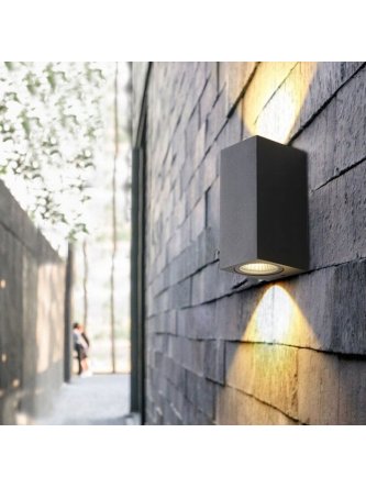 Kinkiet ogrodowy prostokąt BOSTON ścienny 2xGU10 303332 - LEDco.pl 2