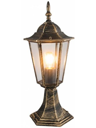 Lampa ogrodowa stojąca retro LIGURIA złota 201973 - LEDco.pl