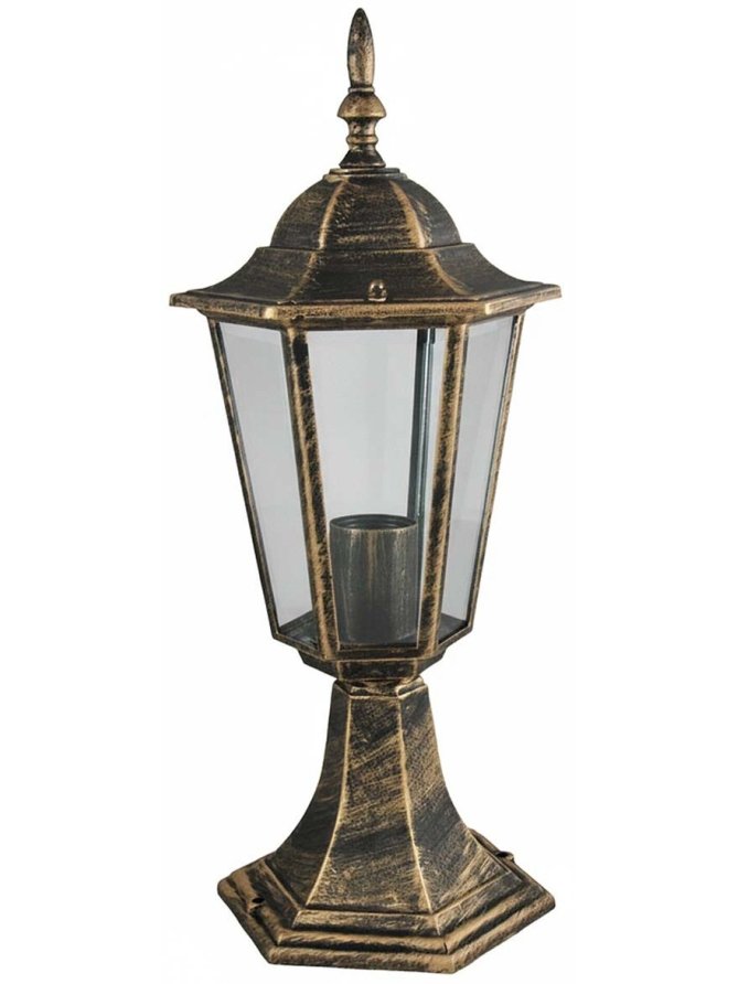Lampa ogrodowa stojąca retro LIGURIA złota 201973 - LEDco.pl