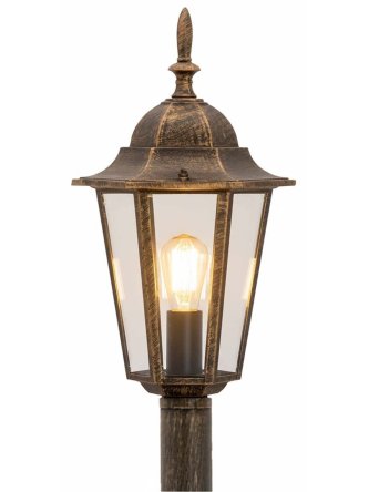 Lampa ogrodowa stojąca zamkowa retro LIGURIA złota 202253 - LEDco.pl 2