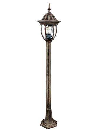 Lampa ogrodowa retro okrągła złota FLORENCJA 108cm 302595 - LEDco.pl