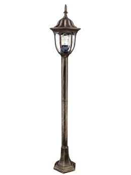Lampa ogrodowa retro okrągła złota FLORENCJA 108cm 302595 - LEDco.pl