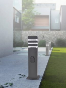Lampa ogrodowa stojąca TEKSAS z gniazdem prądowym 44cm 327970 - LEDco.pl