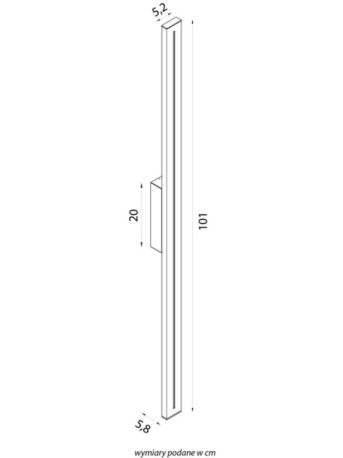 Kinkiet elewacyjny LED Langer 101cm 26W | LEDco.pl