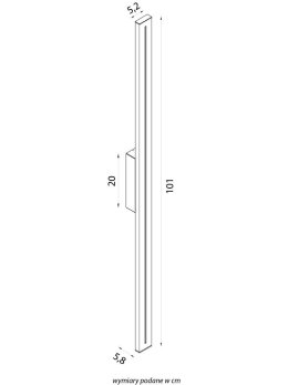Kinkiet elewacyjny LED Langer 101cm 26W | LEDco.pl