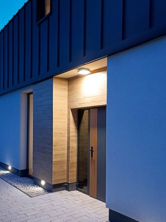 Plafon zewnętrzny z czujnikiem ruchu PIR antracyt Beni 18W IP65 LEDco.pl 2