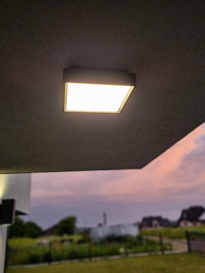 Plafon zewnętrzny z czujnikiem ruchu PIR antracyt Beni 18W IP65 LEDco.pl