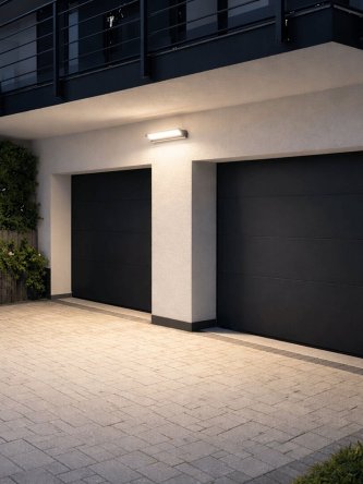 Kinkiety zewnętrzne z czujnikiem ruchu lampa nad garaż 50W na pilot LEDco.pl 2