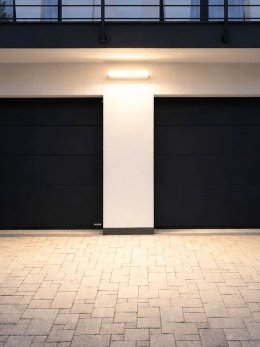 Kinkiety zewnętrzne z czujnikiem ruchu lampa nad garaż 50W na pilot LEDco.pl