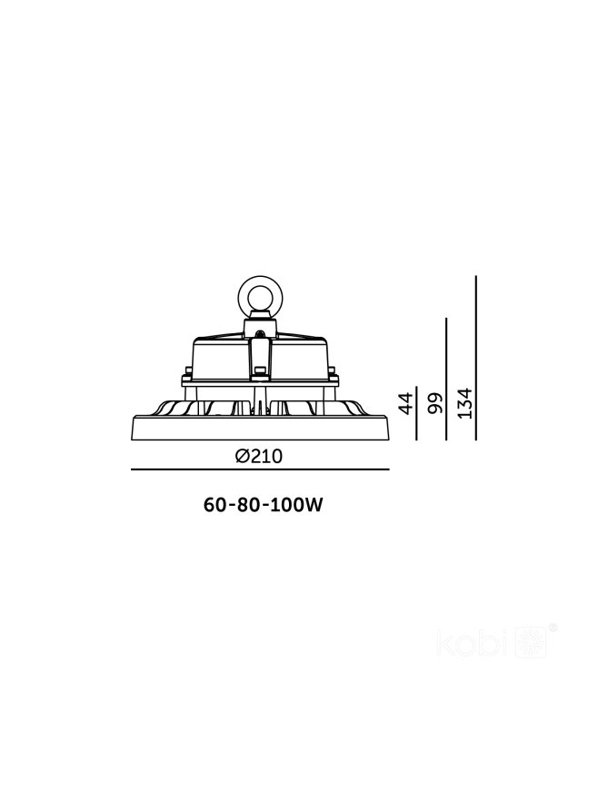 Lampa przemysłowa High Bay LED RIO PRO 60-80-100W 3CCT IP66 Kobi Pro 005030