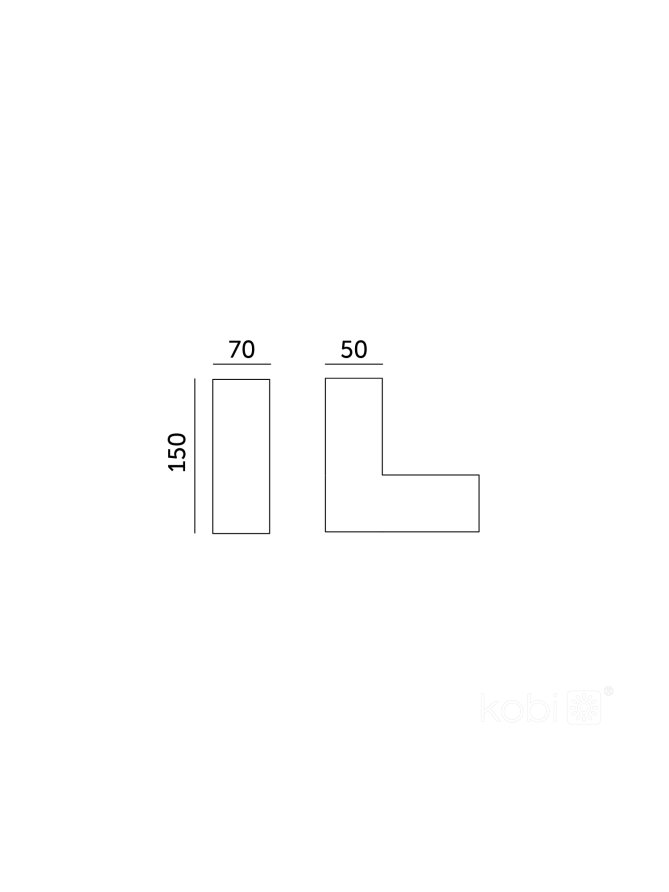 Łącznik L do LED KOLINE K2 biały Kobi Pro 003719
